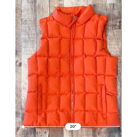 Gap Vintage Down Puffer Zipper Winter Washable Vest Orange Spice MEDIUM Outdoor - Picture 7 of 14